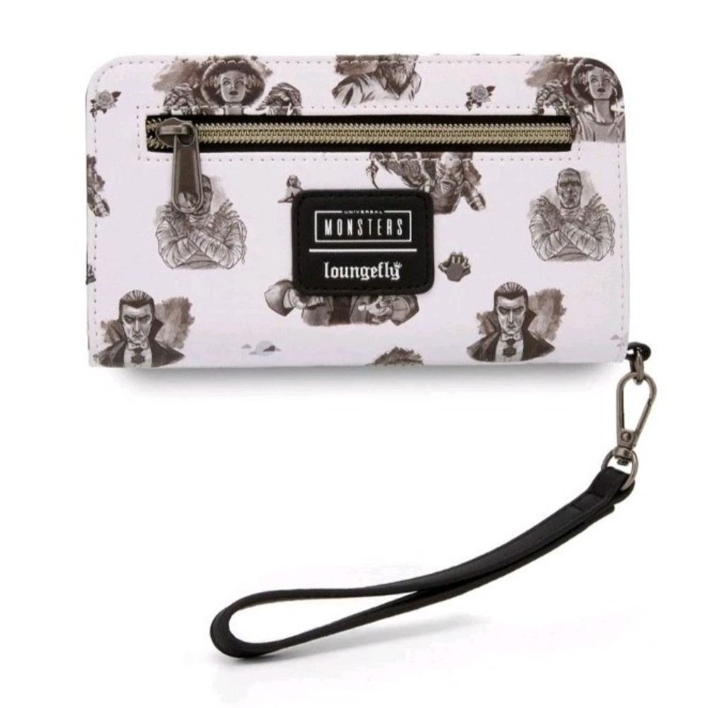 Loungefly Universal Studios Monsters AOP Crossbody Bag & Tech Wristlet WALLET! - Picture 3 of 8